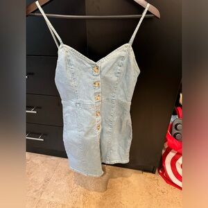 Zara denim button down dress
